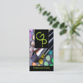 Lime Green Make Up Artist Palette Visitekaartje (Staand voorkant)