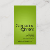 Lime Green Make Up Artist Palette Visitekaartje (Achterkant)