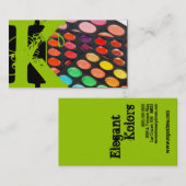 Lime Green Make Up Artist Palette Visitekaartje (Voorkant / Achterkant)