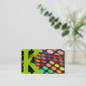 Lime Green Make Up Artist Palette Visitekaartje (Staand voorkant)