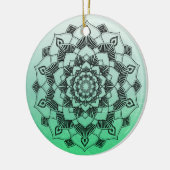 Lime Green Mandala Abstract mooie kerst Keramisch Ornament (Links)