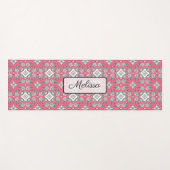 Lime Green Mandala Persoonlijke Yoga Mat (Voorkant (horizontaal))