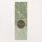 Lime Green Marble Glittery Leopard Yogamat (Voorkant)