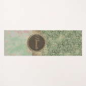 Lime Green Marble Glittery Leopard Yogamat (Voorkant (horizontaal))