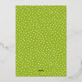 Lime Green Merry Christmas Script Foto Folie Feestdagenkaart (Achterkant)