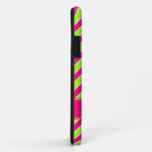 Lime Green met roze Chevron Pattern Custom Monogra Case-Mate iPhone Case (Achterkant/rechts)