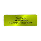 Lime Green Metallic look Etiket (Voorkant)