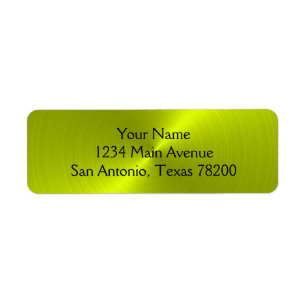 Lime Green Metallic look Etiket
