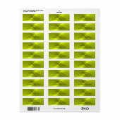Lime Green Metallic look Etiket (Full Sheet)