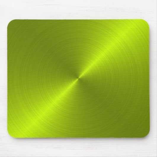 Lime Green Metallic look Mousepad Muismat (Voorkant)