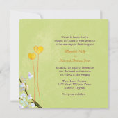 Lime Green Midzomer Floral Wedding Kaart (Achterkant)