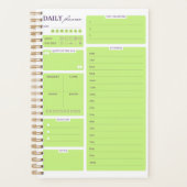 Lime Green Minimalist Daily Planner Template (Voorkant)