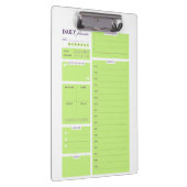 Lime Green Minimalist Daily Planner Template Klembord (Rechts)