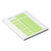 Lime Green Minimalist Daily Planner Template Notitieblok (Schuin)