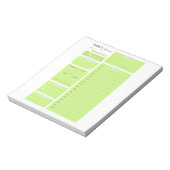 Lime Green Minimalist Daily Planner Template Notitieblok (Linkerzijde)