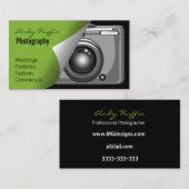 lime green Mod fotografen Visitekaartje (Voorkant / Achterkant)