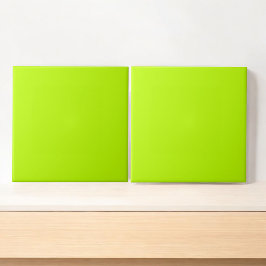 Lime Green Monochrome Minimalistische Lente & Zome Tegeltje