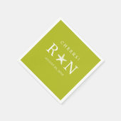Lime Green Monogram Starfish | Weddenschap Servetten (Hoek)