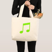 Lime Green Music Bag Grote Tote Bag (Voorkant (product))