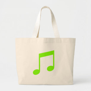 Lime Green Music Bag Grote Tote Bag