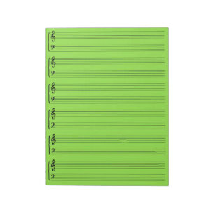Lime Green-muziekvel Notitieblok