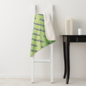 Lime Green Name Collage Custom Script-herhaling Sherpa Deken (In situ)