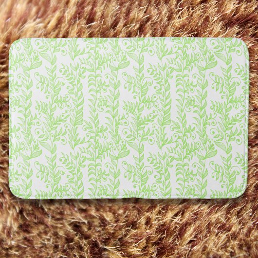 Lime Green Natural Vine Decorative Line Art Badmat