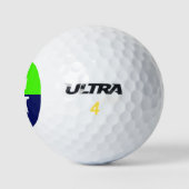 Lime Green Navy Blue LG Checker Monogram Golfballen (Logo)