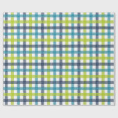 Lime Green, Navy en Turquoise Blue Pset Cadeaupapier (Vlak)