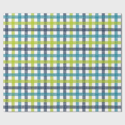 Lime Green, Navy en Turquoise Blue Pset Cadeaupapier (Vlak)