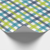 Lime Green, Navy en Turquoise Blue Pset Cadeaupapier (Hoek)