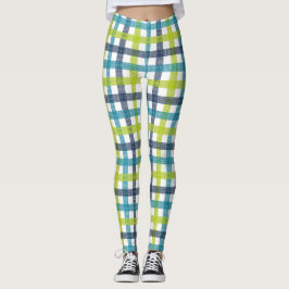Lime Green, Navy en Turquoise Blue Pset Leggings