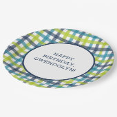 Lime Green, Navy en Turquoise Blue Pset Papieren Bordje (Gekanteld)