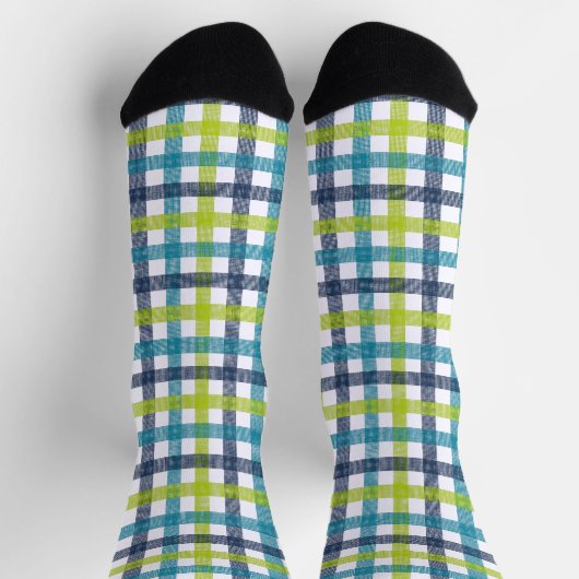 Lime Green, Navy en Turquoise Blue Pset Sokken (Top)