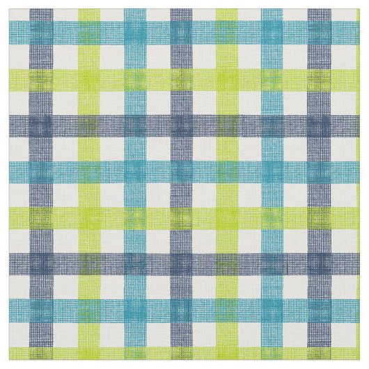 Lime Green, Navy en Turquoise Blue Pset Stof (Close Up)