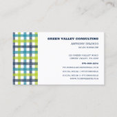 Lime Green, Navy en Turquoise Blue Pset Visitekaartje (Voorkant)