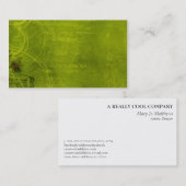 LIme Green Neon Halloween Thleed Background Visitekaartje (Voorkant / Achterkant)