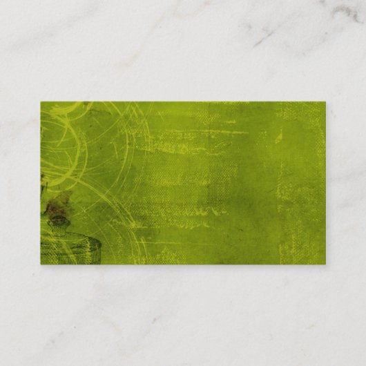 LIme Green Neon Halloween Thleed Background Visitekaartje (Voorkant)
