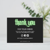 Lime Green Neon Sign Bedankt voor het mediumtussen (Staand voorkant)