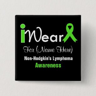 Lime Green Non-Hodgkin-lymfoom personaliseren Vierkante Button 5,1 Cm