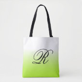 Lime Green Ombre over om het even welke kleur met  Tote Bag (Voorkant)
