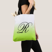 Lime Green Ombre over om het even welke kleur met  Tote Bag (Dichtbij)
