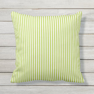 Lime Green OutdoorKussens - Oxford Stripe Buitenkussen