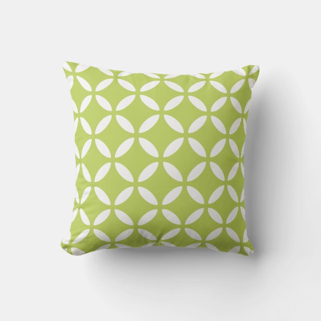 Lime Green OutdoorKussens - Tuva Pattern Buitenkussen (Voorkant)
