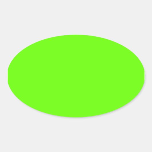 Lime Green Ovale Sticker (Voorkant)