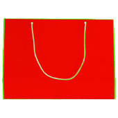 Lime Green Overstuffed Bow Gift Bag Groot Cadeauzakje (Achterkant)