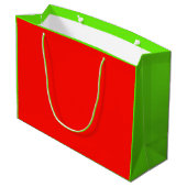 Lime Green Overstuffed Bow Gift Bag Groot Cadeauzakje (Achterkant Gekanteld)