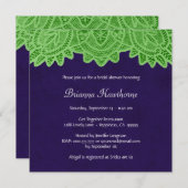 Lime Green Paars  Lace Vrijgezellenfeest V13 Kaart (Voorkant / Achterkant)