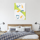Lime Green Painting Mid Century Modern Abstract Canvas Afdruk (Insitu (Slaapkamer))