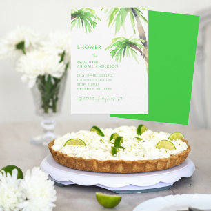 Lime Green Palm Tree Vrijgezellenfeest Kaart